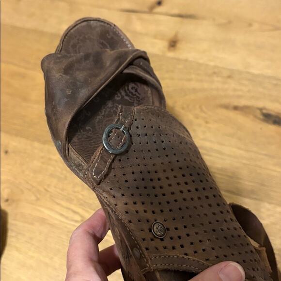 Neosens Brown Leather Bootie Heels size 41 - Picture 7 of 7